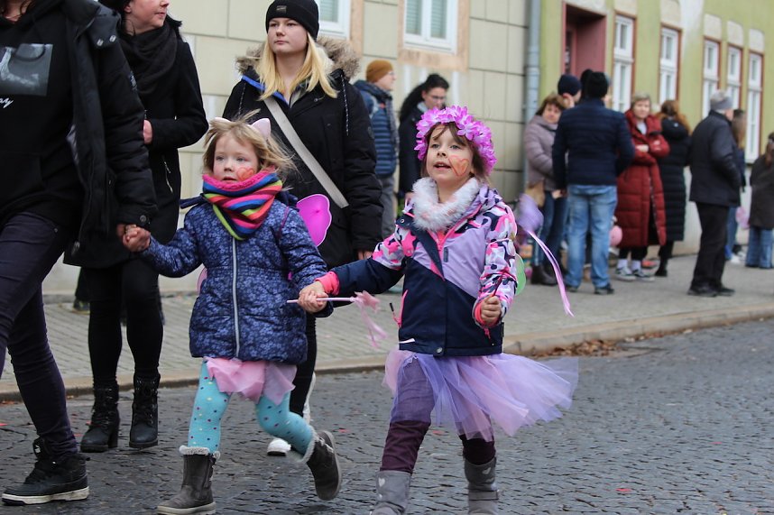 Fr&ouml;hlichbunter Karnevalsumzug in und um Bad Langensalza