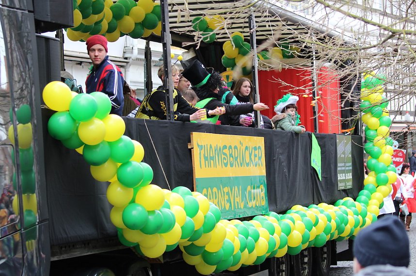 ZUm Karnevalsumzug zog es viele Jecken in die Stadt Bad Langensalza