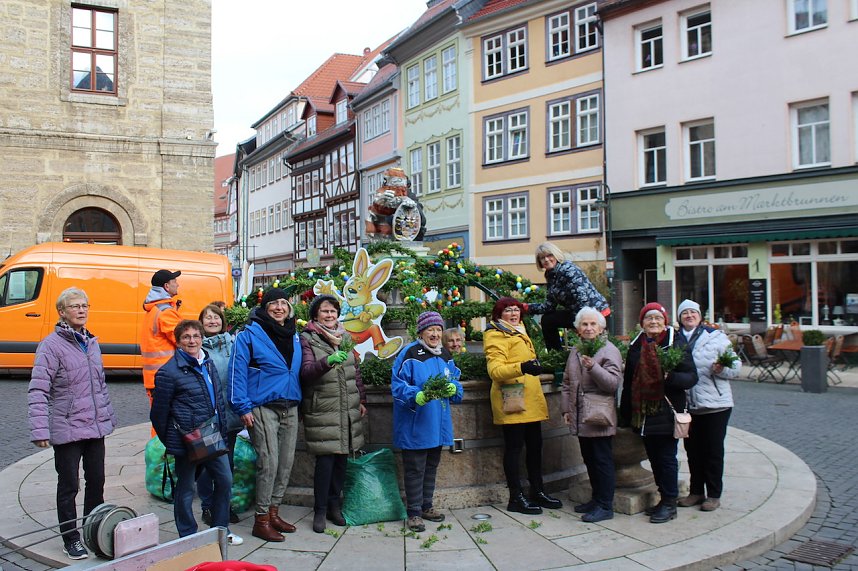 Fr&uuml;hjahrsputz am Bad Langensalzaer Rathaus