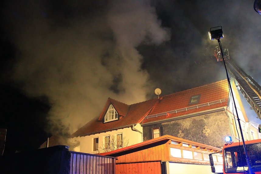 Geb&auml;udebrand in Schlotheim