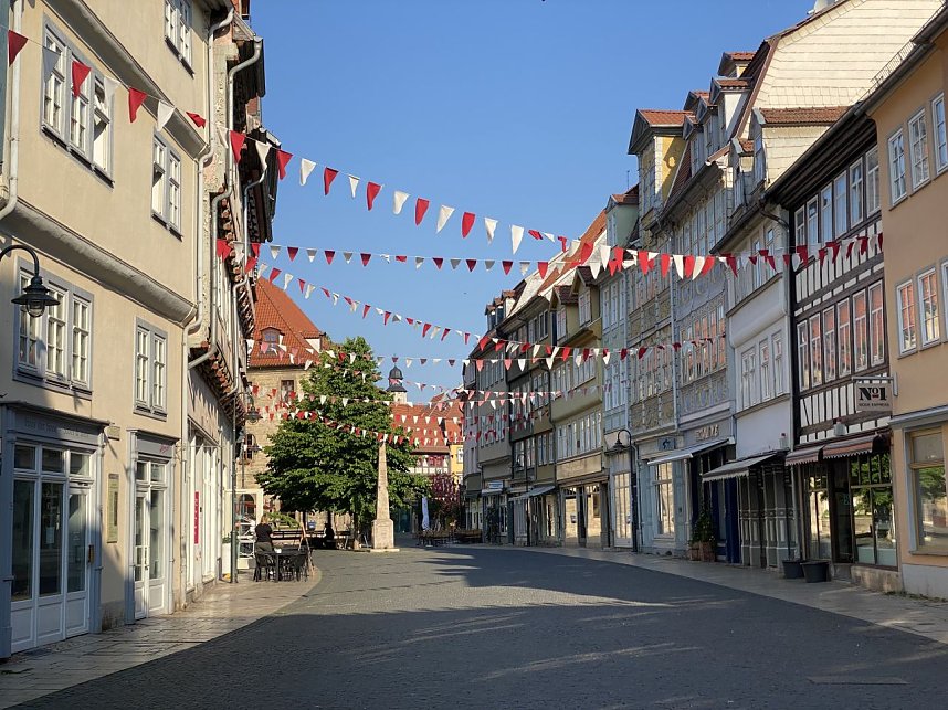 Bereit f&uuml;r den Festumzug am Sonntag: Bad Langensalzas Altstadt