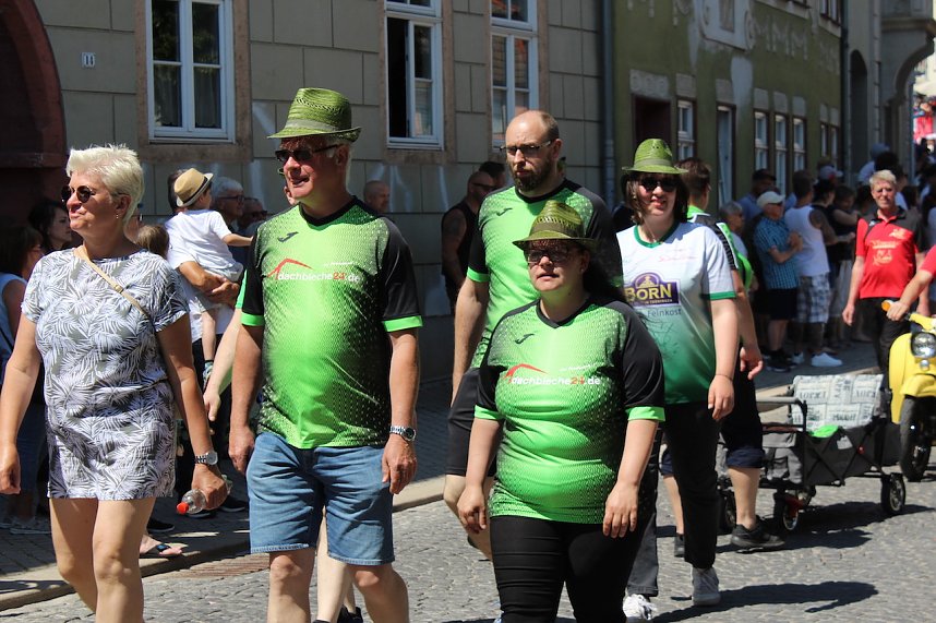 Fr&ouml;hliche Stimmung beim 210 Brunnenfest in Bad Langensalza