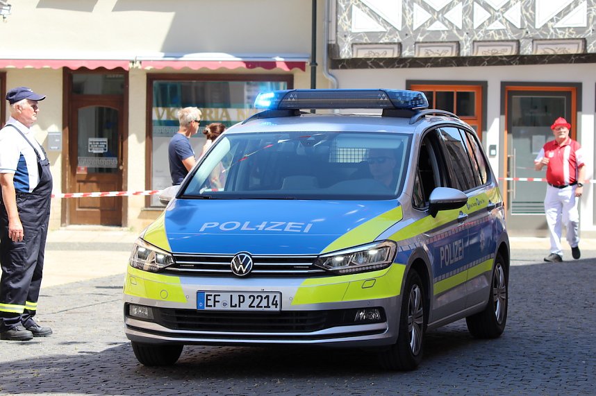 Fr&ouml;hliche Stimmung beim 210 Brunnenfest in Bad Langensalza