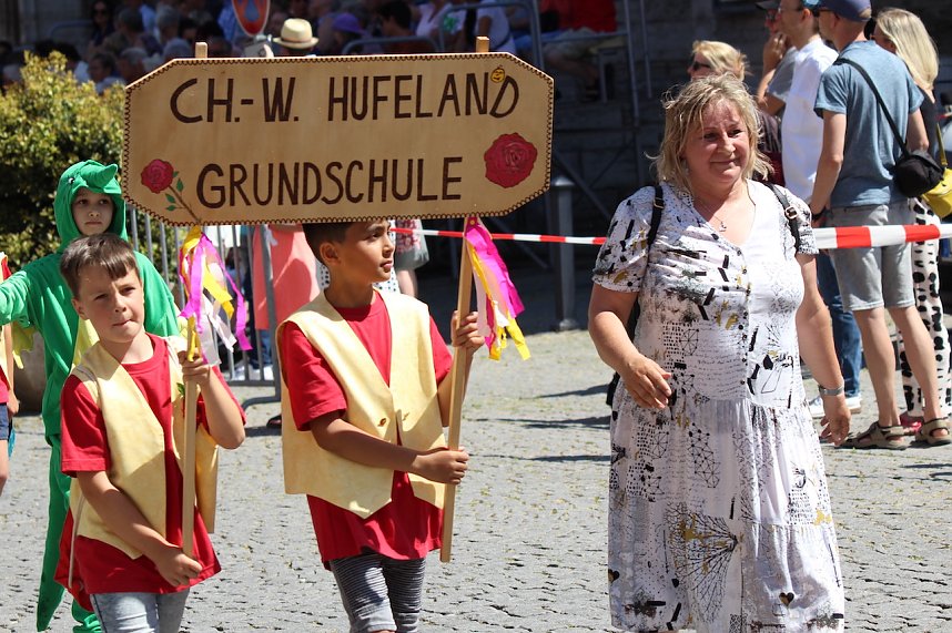Fr&ouml;hliche Stimmung beim 210 Brunnenfest in Bad Langensalza