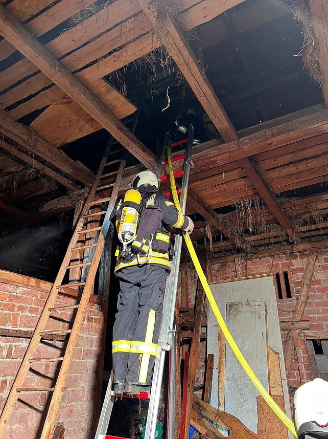 Scheunenbrand in Obermehler