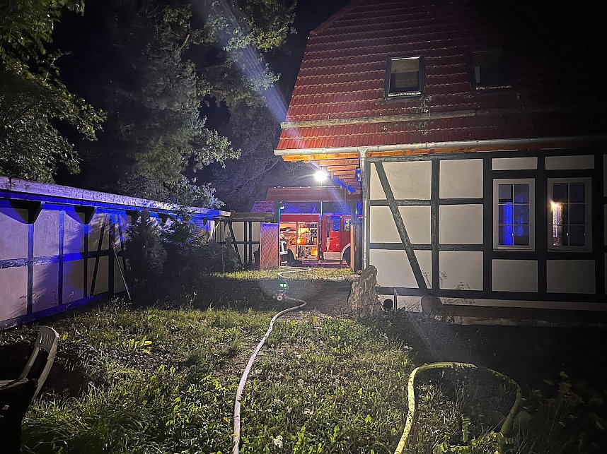 Scheunenbrand in Obermehler