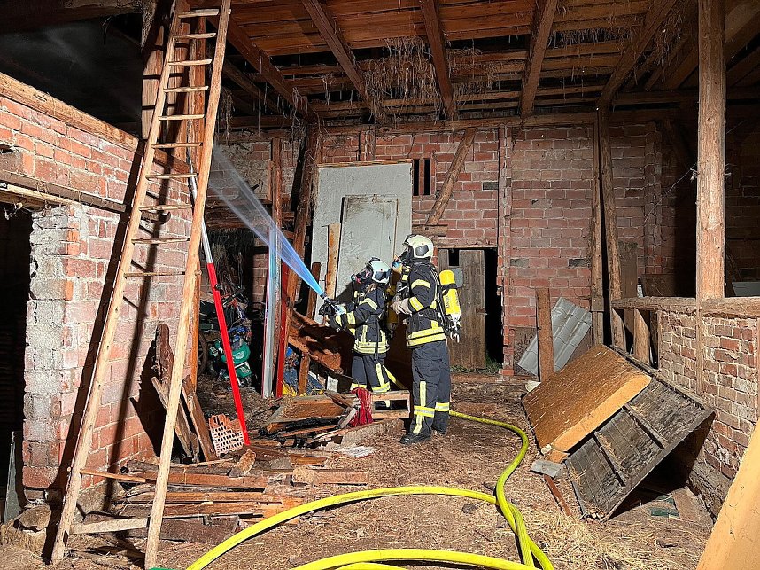 Scheunenbrand in Obermehler