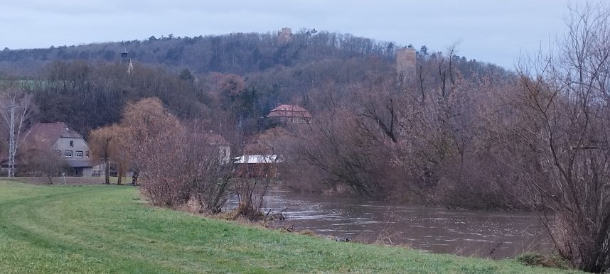 Spaziergang entlang der Unstrut aus Richtung Gorsleben in Richtung Sachsenburg