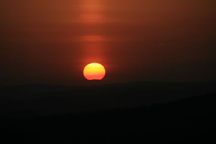 Sonnenuntergang - fotografiert vom Hainer Berg