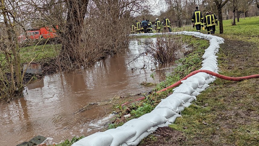 Wassermassen in Windehausen, Dezember 2023