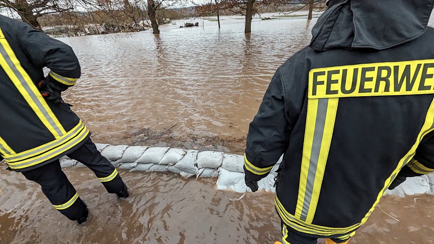 Wassermassen in Windehausen, Dezember 2023