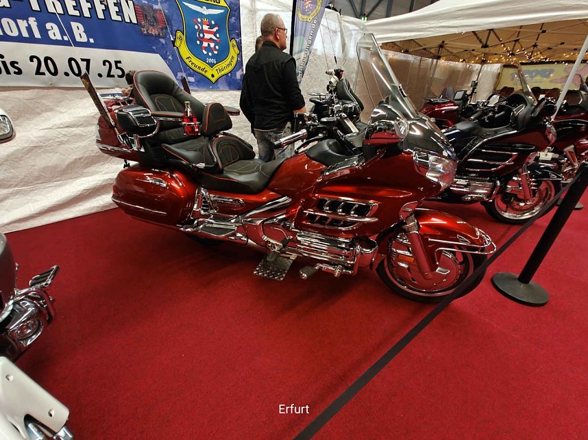 Peter Blei unterwegs auf der Motorradmesse