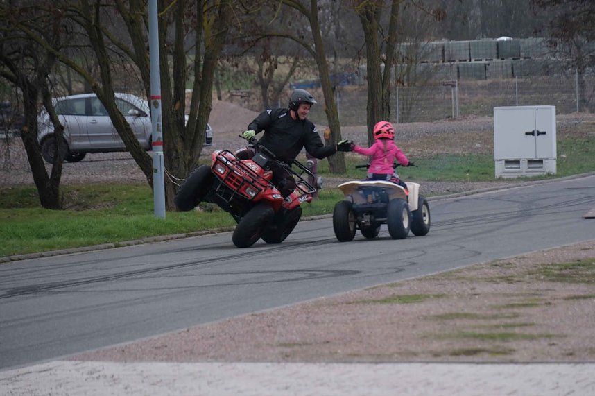 Peter Blei unterwegs auf der Motorradmesse