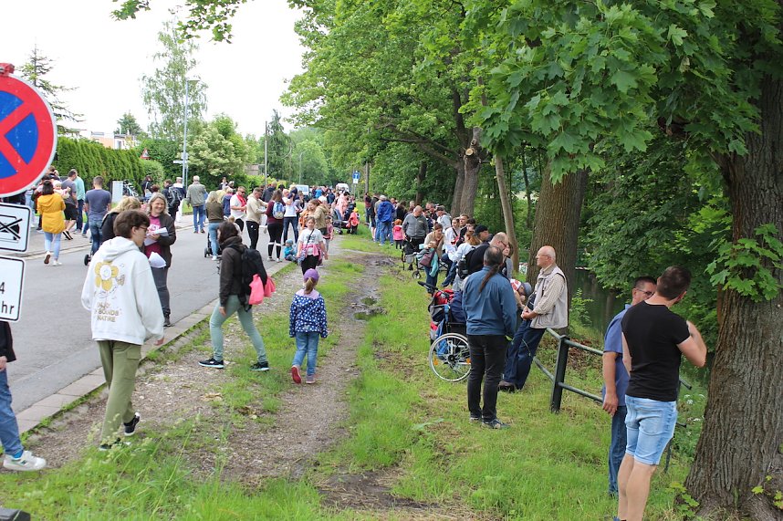 Beim Zieleinlauf im Riedgraben