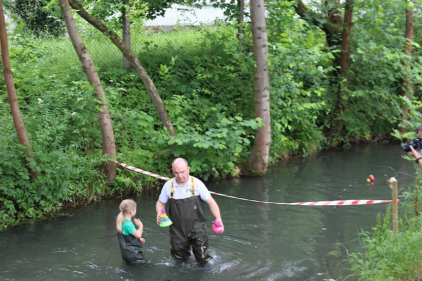 Beim Zieleinlauf im Riedgraben