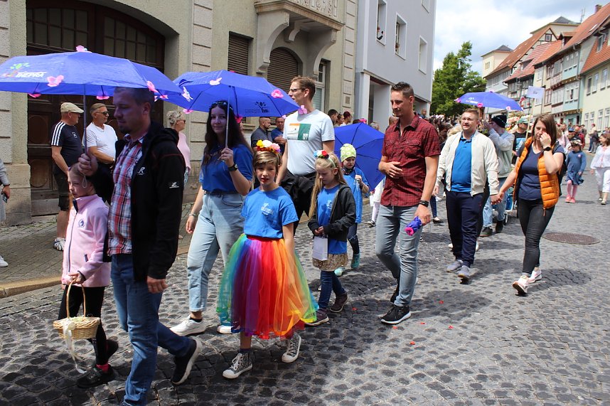 Gro&szlig;er festlicher Umzug zum 211. Brunnenfest in Bad Langensalza