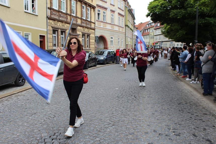 Gro&szlig;er festlicher Umzug zum 211. Brunnenfest in Bad Langensalza