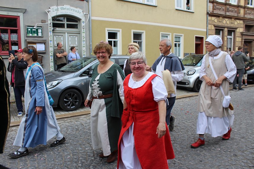 Gro&szlig;er festlicher Umzug zum 211. Brunnenfest in Bad Langensalza
