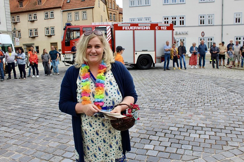 Farbenfroher Festumzug zum 211. Brunnenfest in Bad Langensalza