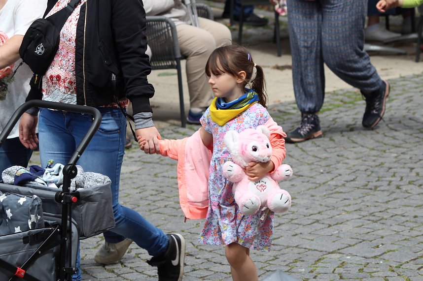 211. Brunnenfestumzug in Bad Langensalza mit vielen fr&ouml;hlichen Akteuren