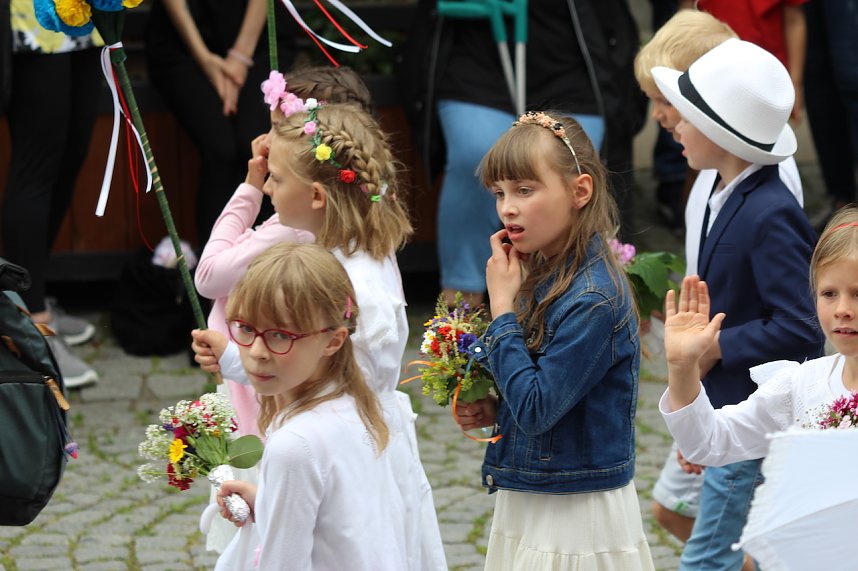 211. Brunnenfestumzug in Bad Langensalza mit vielen fr&ouml;hlichen Akteuren
