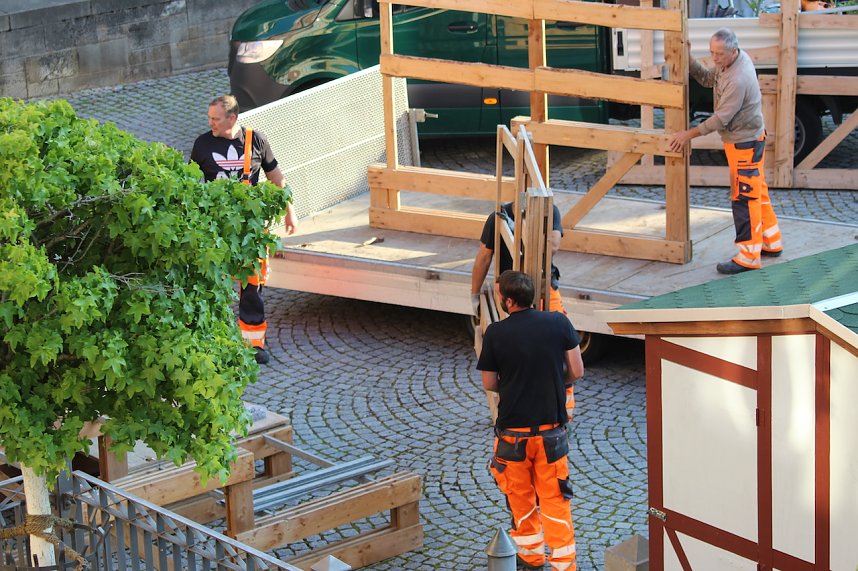 Vorbereitungen f&uuml;r das 30. Mittelalterfest in Bad Langensalza