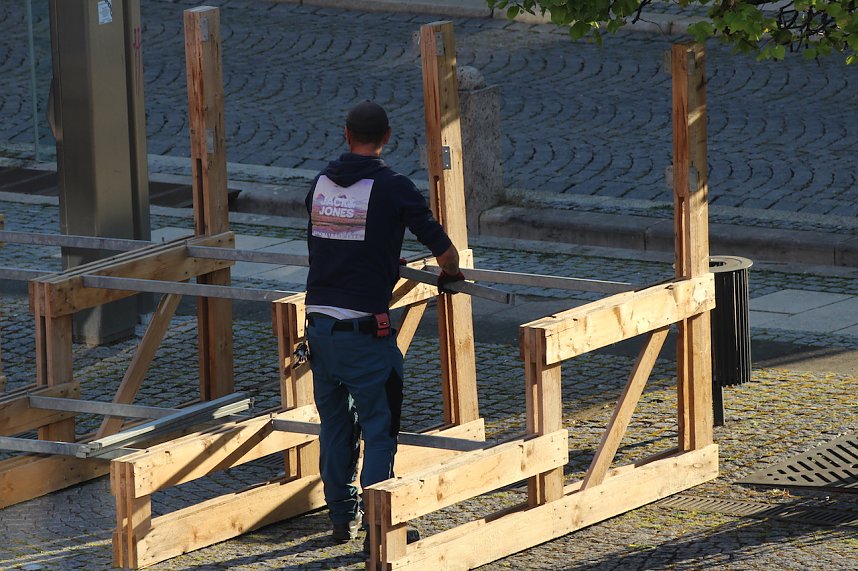Vorbereitungen f&uuml;r das 30. Mittelalterfest in Bad Langensalza