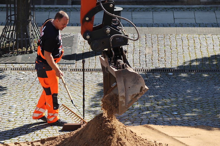 Vorbereitungen f&uuml;r das 30. Mittelalterfest in Bad Langensalza