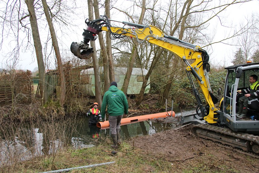Biberbau-Drainage in der Salza