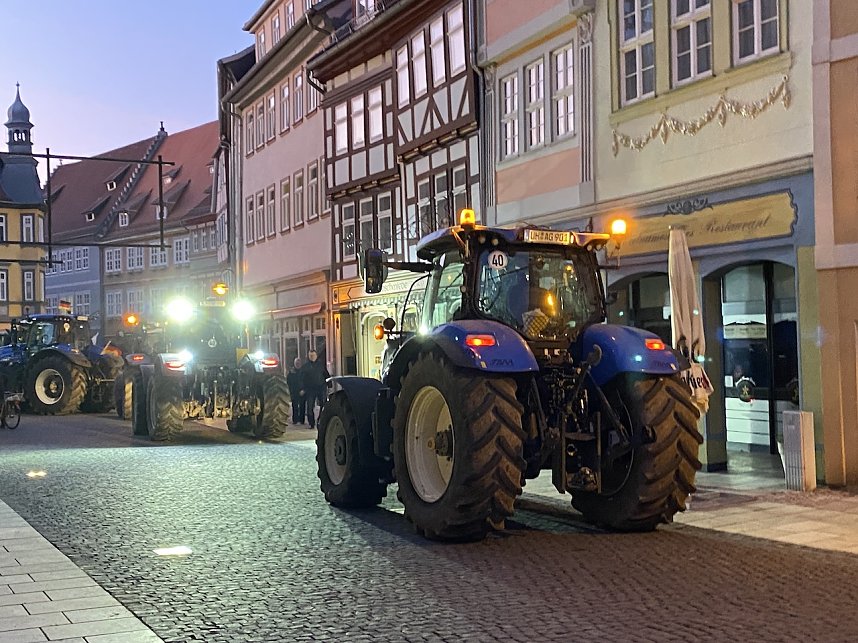 Das Jahr 2024 in Bad Langensalza - Bauerndemo in der Stadt