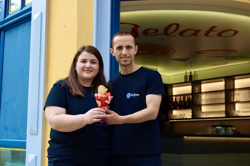 Das Jahr 2024 in Bad Langensalza - Arjeta und Agron Behrami er&ouml;ffnen Eisdiele