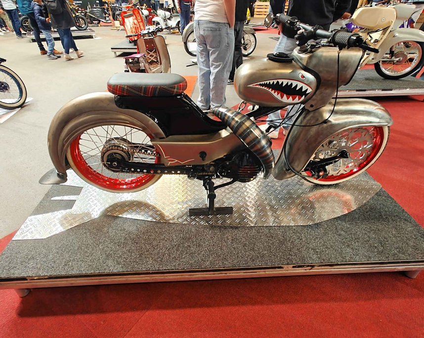 Peter Blei auf der Motorradmesse Erfurt