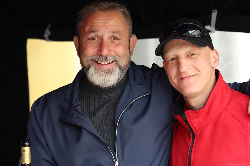 B&uuml;rgermeister Mathias Reinz (li.) beim "Gr&uuml;nen Innenstadtfest" von Bad Langensalza 