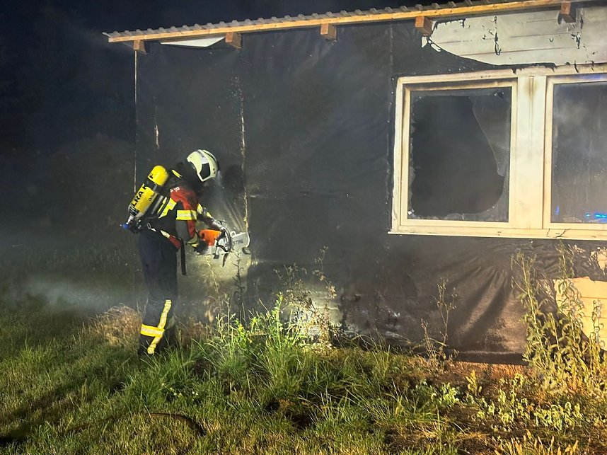 Laubenbrand in Allmenhausen