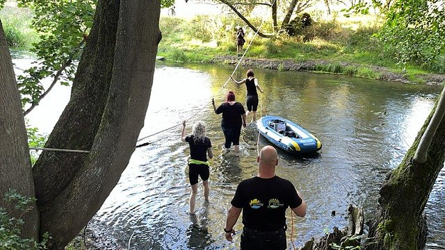 Bierathlon-Impressionen: Auf der Strecke in N&auml;gelstedt