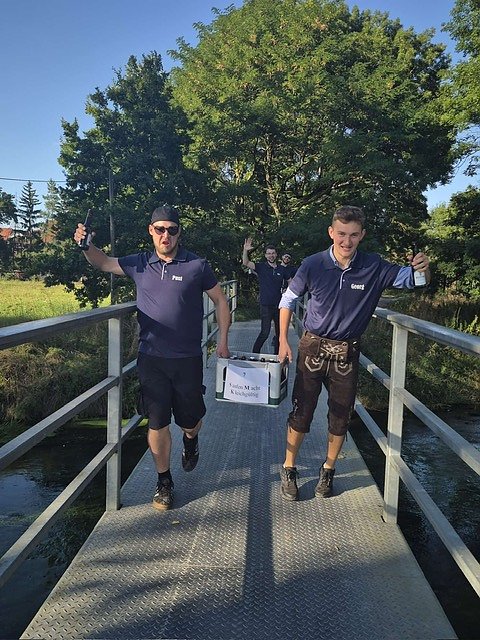 Bierathlon-Impressionen: Auf der Strecke in N&auml;gelstedt