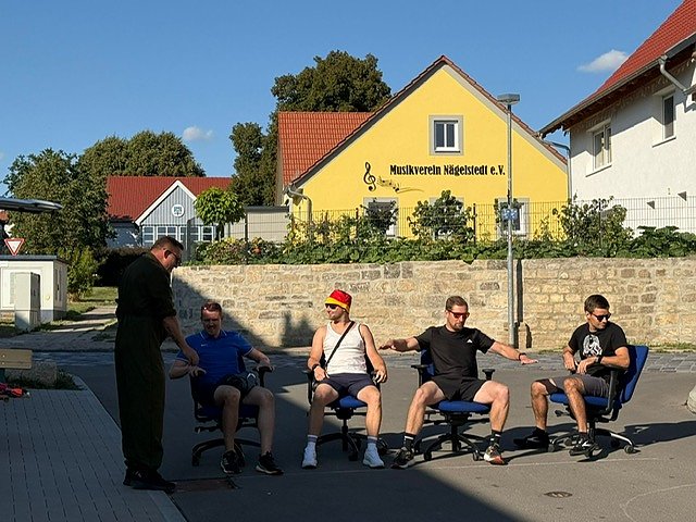 Bierathlon-Impressionen: Auf der Strecke in N&auml;gelstedt