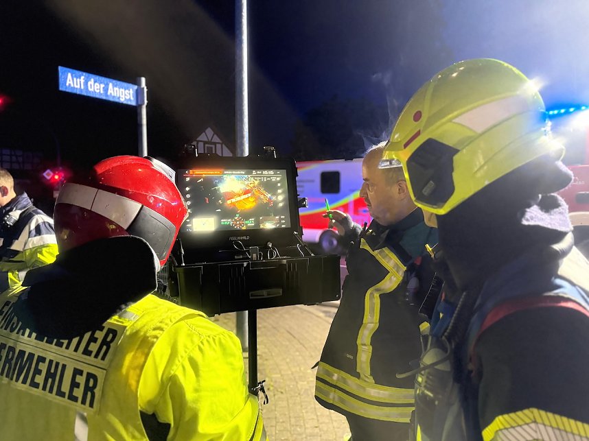 Geb&auml;udebrand in Obermehler