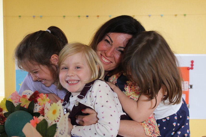 Kurdirektorin Katja Rudolph im Ev. Kindergarten