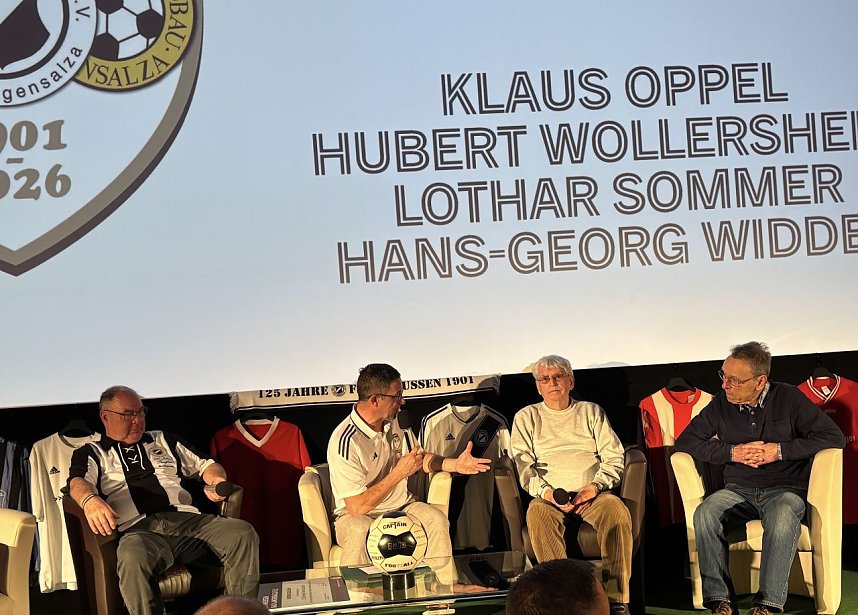 Talkrunde mit den Recken aus BSG-Landbau-Zeiten