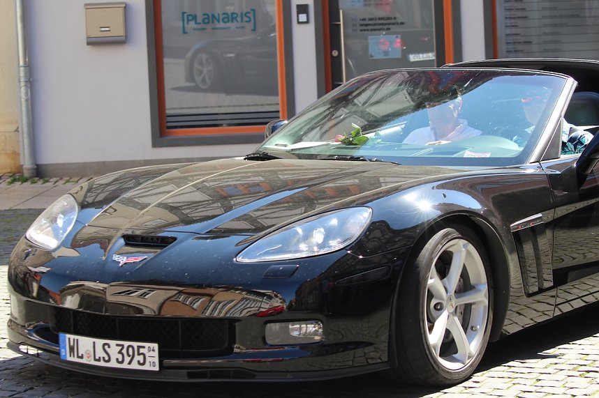 Einhundertundsechzig Corvette zu Besuch in Bad Langensalza