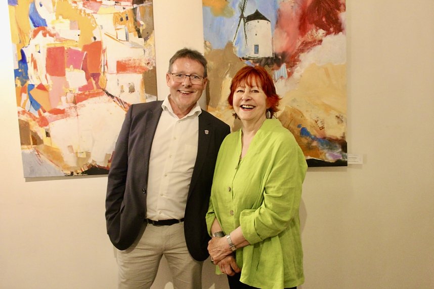 Vernissage der K&uuml;nstlerin K&uuml;nstlerin Gudrun Anlauft in Rathaus Bad Langensalza